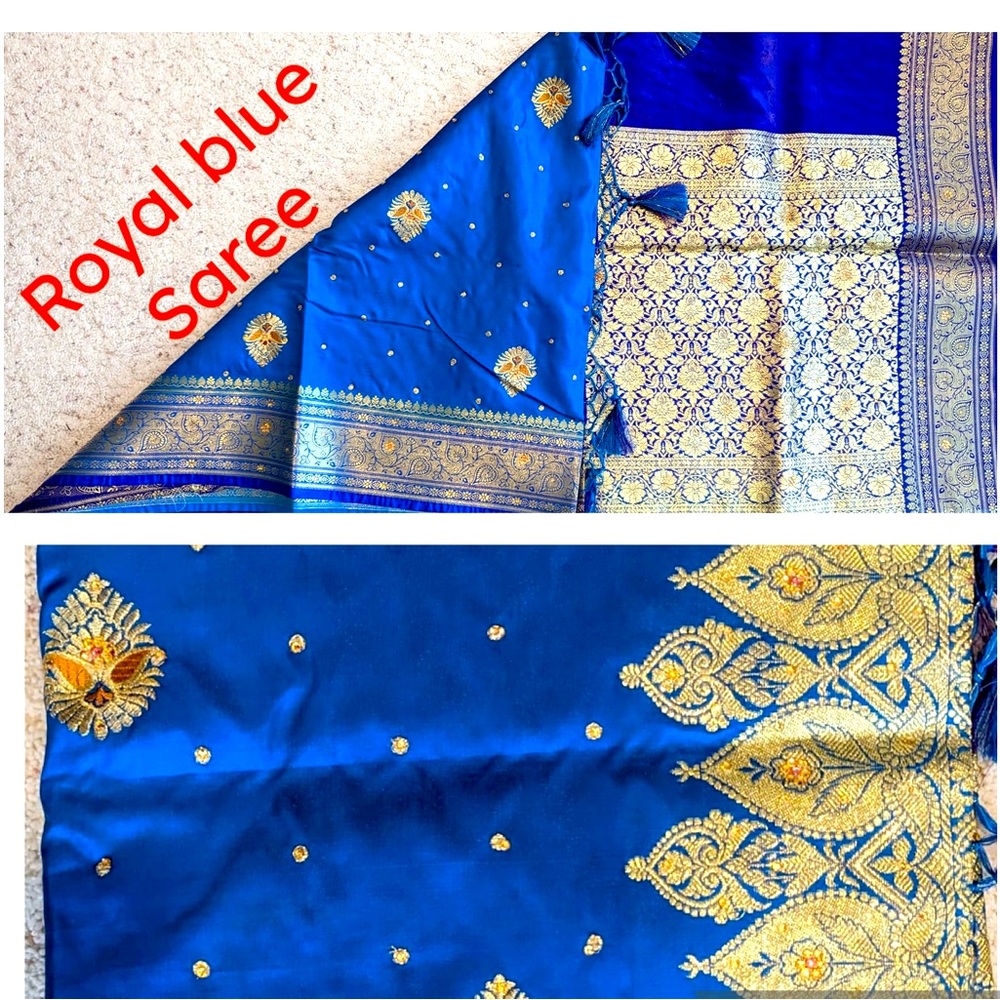 Royal blue Saree